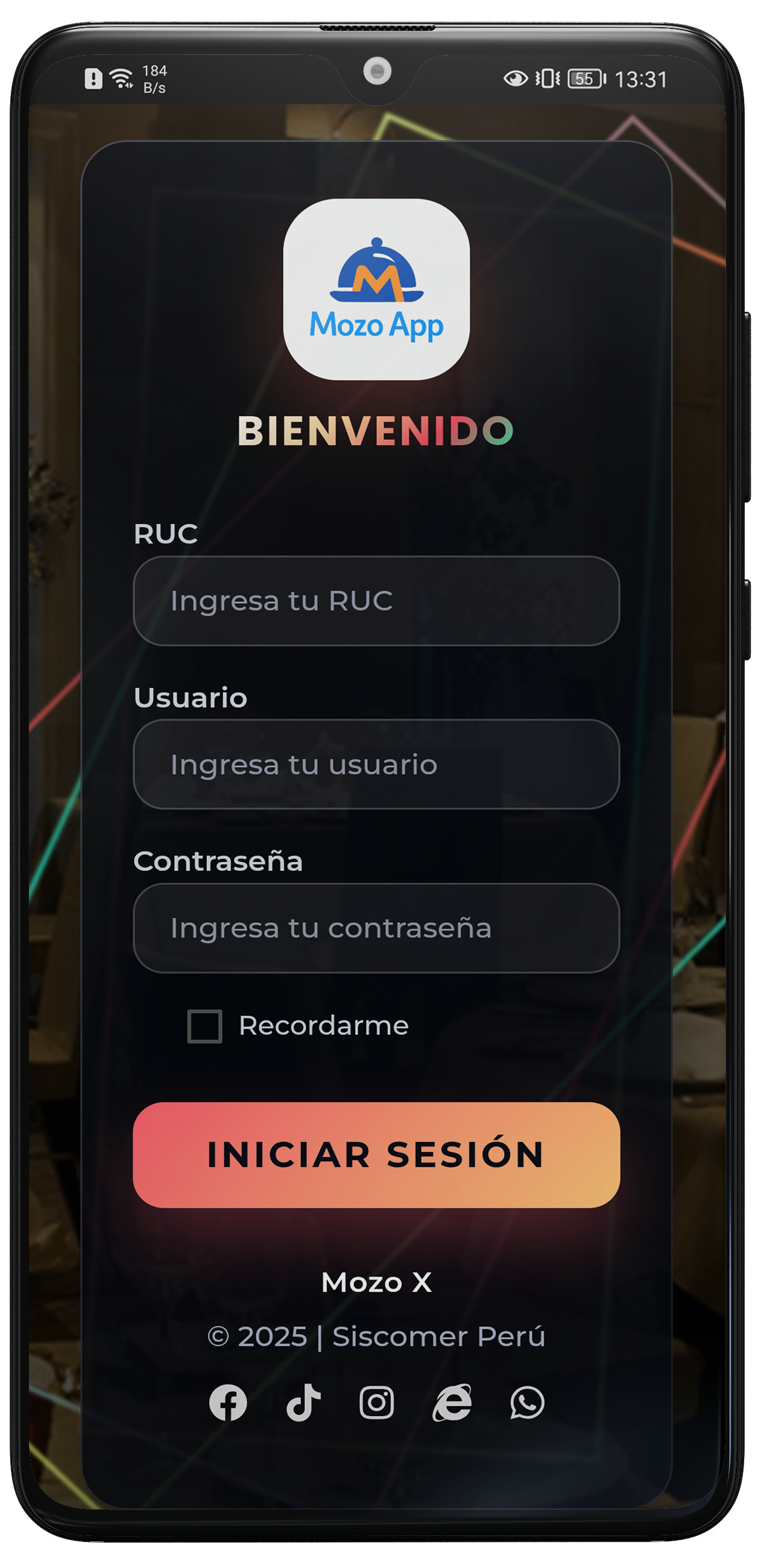 Pedidos desde smartphone